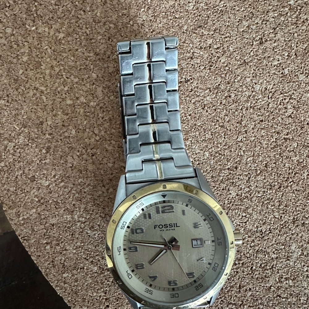 Fossil Silver and Gold Watch - men’s